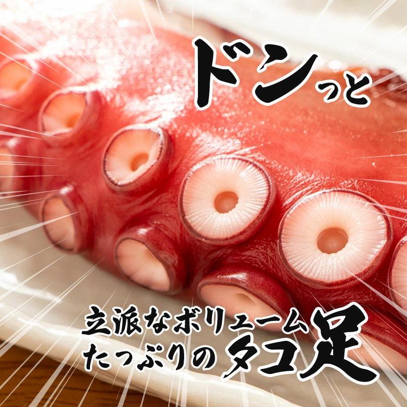 ドンっと立派なボリュームたっぷりのたこ足